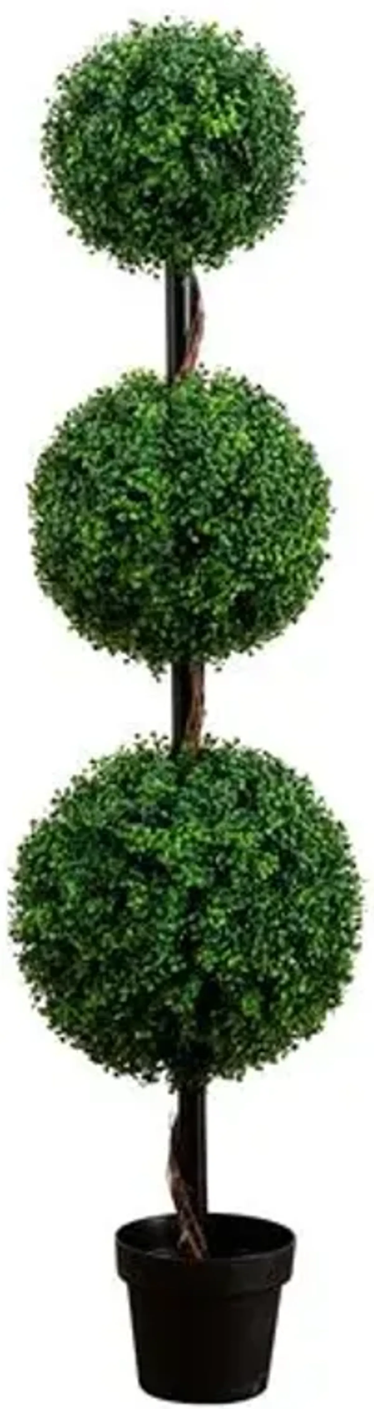 5ft. Artificial Triple Ball Boxwood Topiary Tree - Green