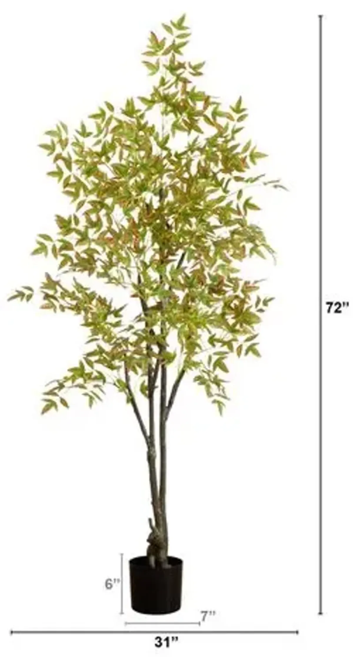 6ft. Autumn Nandina Artificial Fall Tree - Green