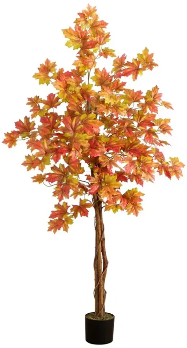 5ft. Autumn Deluxe Maple Artificial Fall Tree