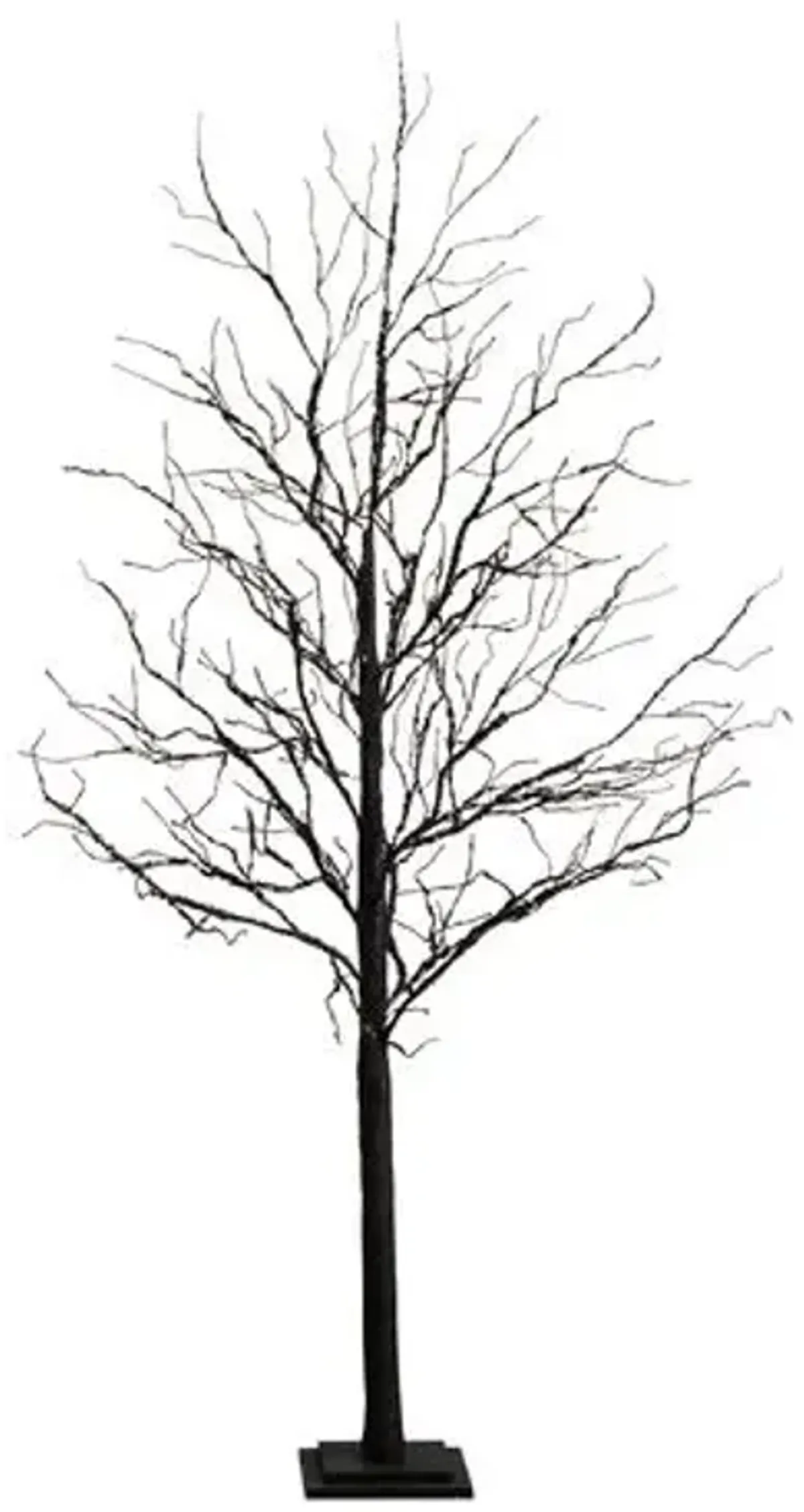 6ft. Pre-Lit Halloween Deluxe Black Twig Artificial Fall Tree - Green