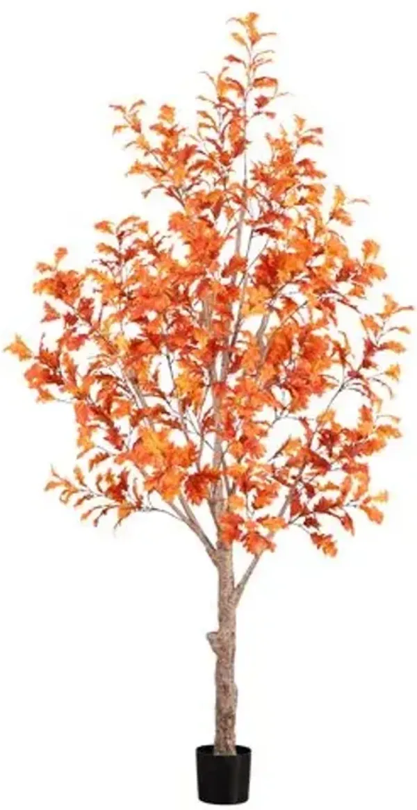 9ft. Autumn Oak Artificial Fall Tree - Orange