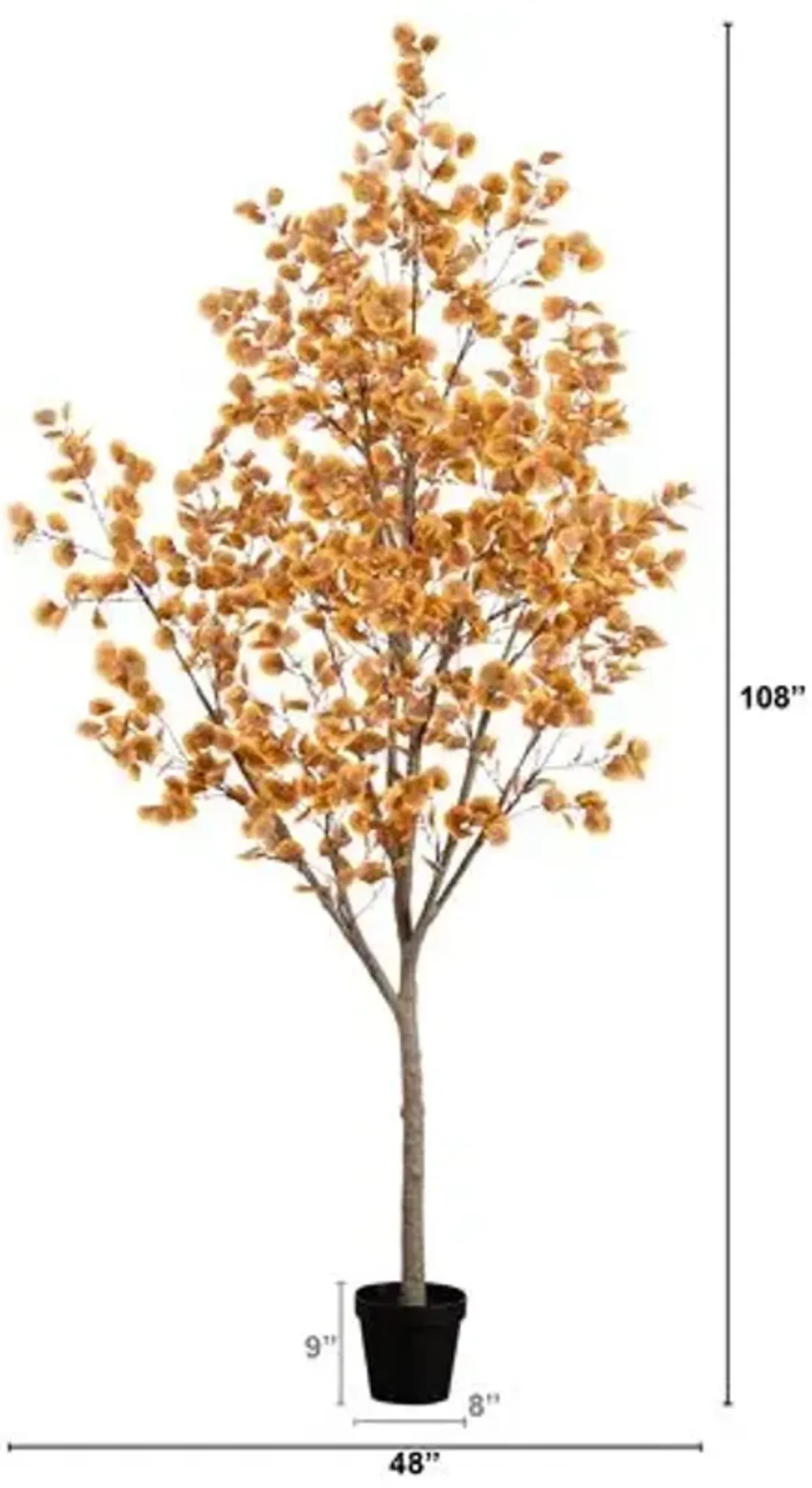 9ft. Artificial Autumn Fall Eucalyptus Tree - Orange