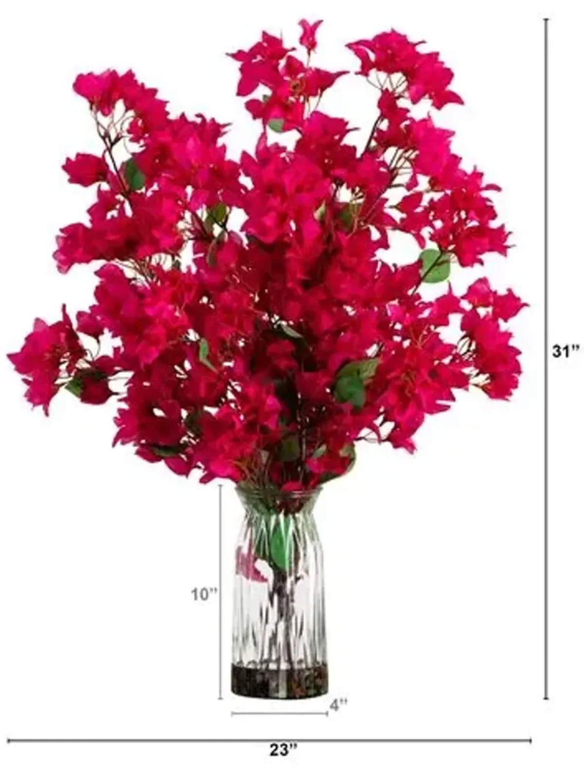 31in. Artificial Bougainvillea Arrangement in Vase - Pink