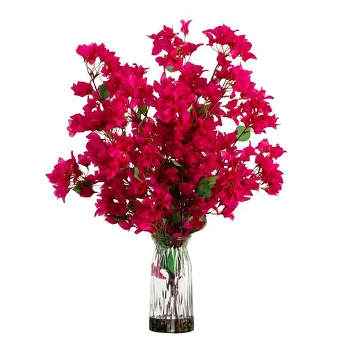 31in. Artificial Bougainvillea Arrangement in Vase - Pink