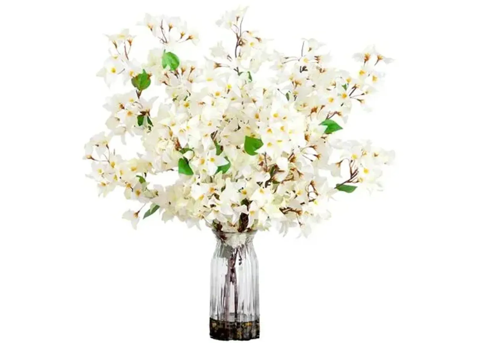 31in. Artificial Bougainvillea Arrangement in Vase - Green