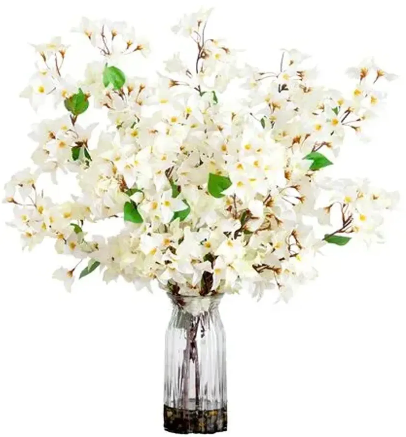 31in. Artificial Bougainvillea Arrangement in Vase - Green