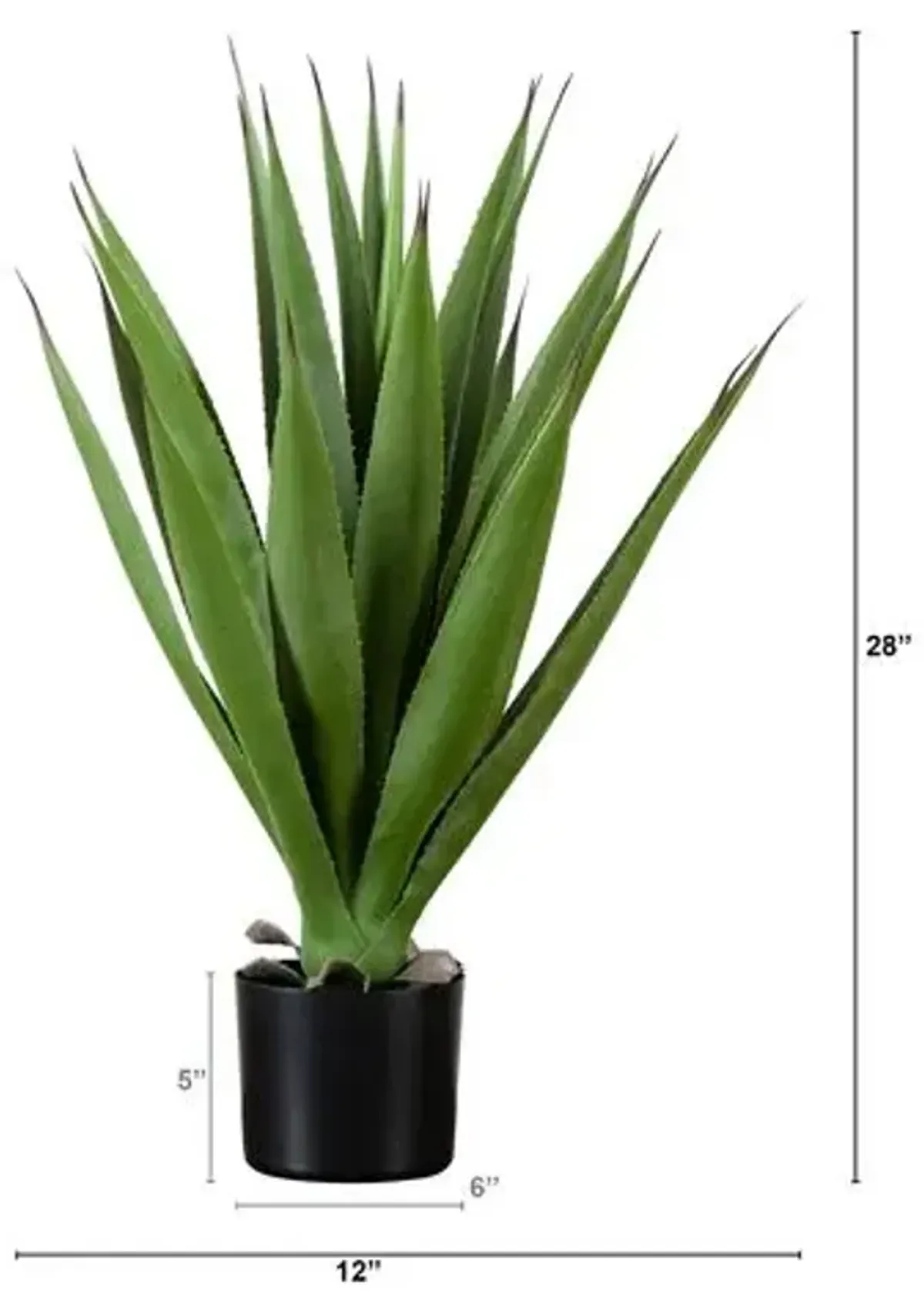 28in. Artificial Agave Plant - Green