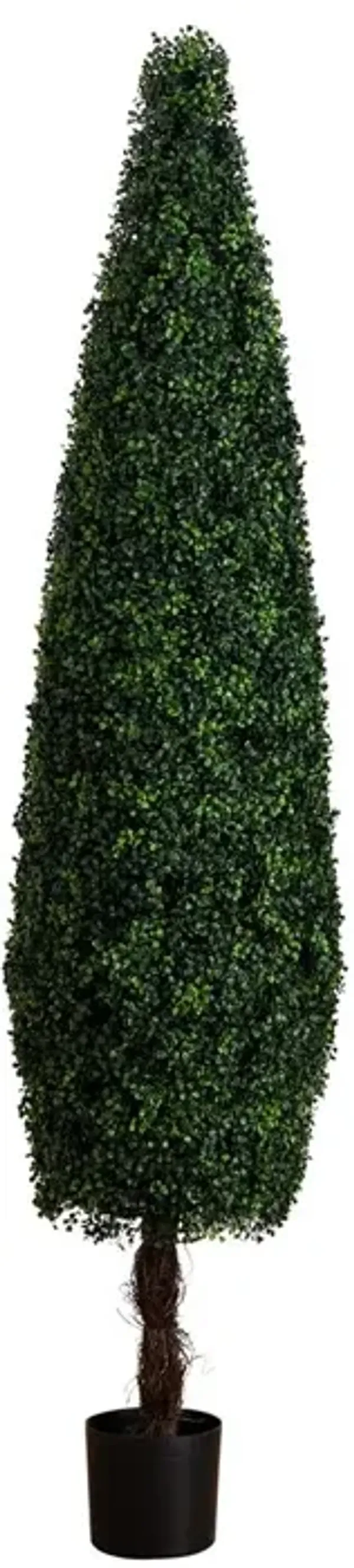 7ft. UV Resistant Artificial Boxwood Topiary Cone Tree - Green