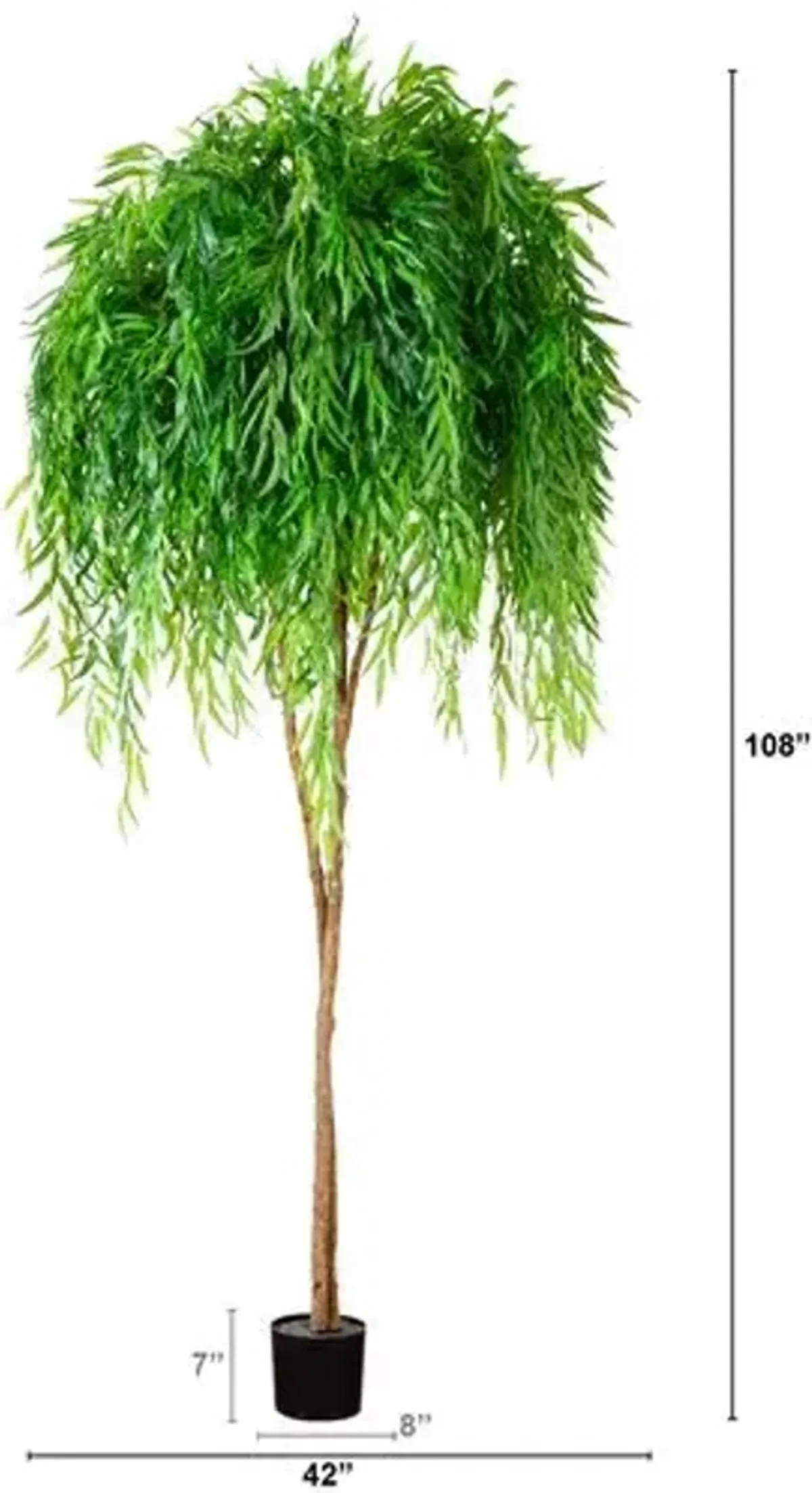 9ft. Willow Artificial Tree - Real Touch - Green