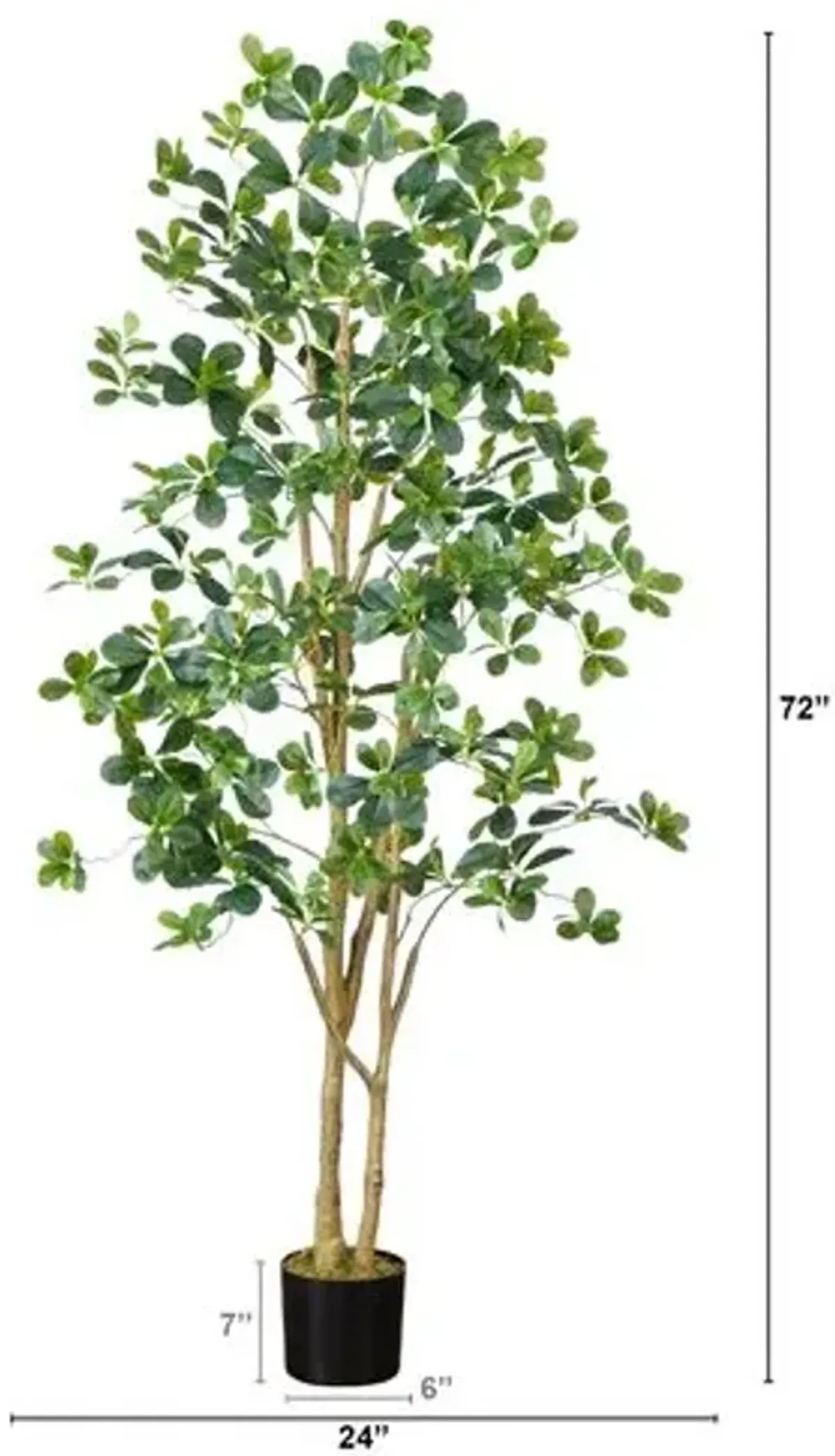 6ft. Artificial Black Olive Tree - Green