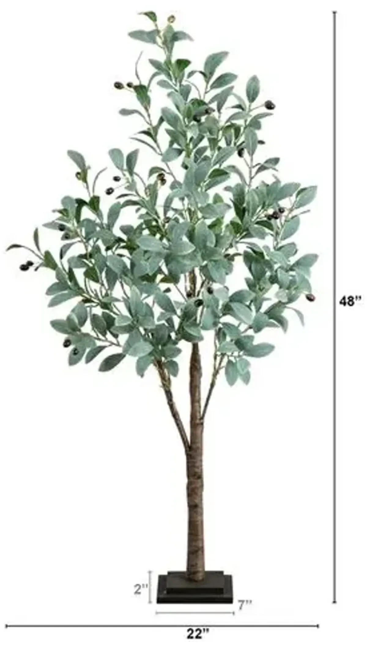 4ft. Lighted Artificial Fruiting Olive Tree - Green