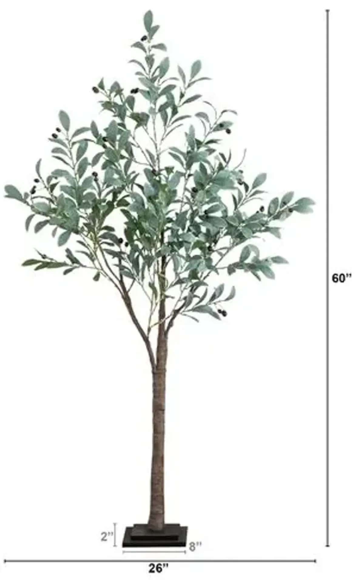 5ft. Lighted Artificial Fruiting Olive Tree - Green