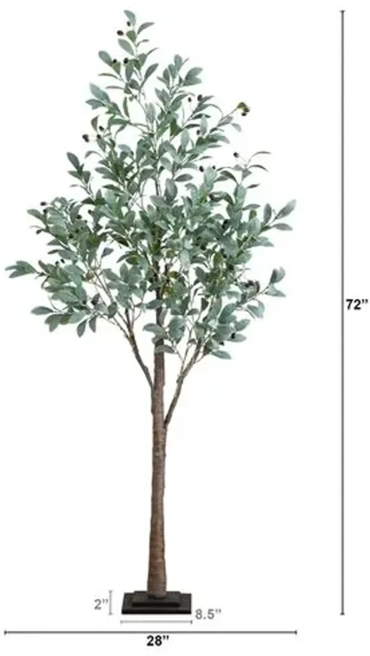 6ft. Lighted Artificial Fruiting Olive Tree - Green