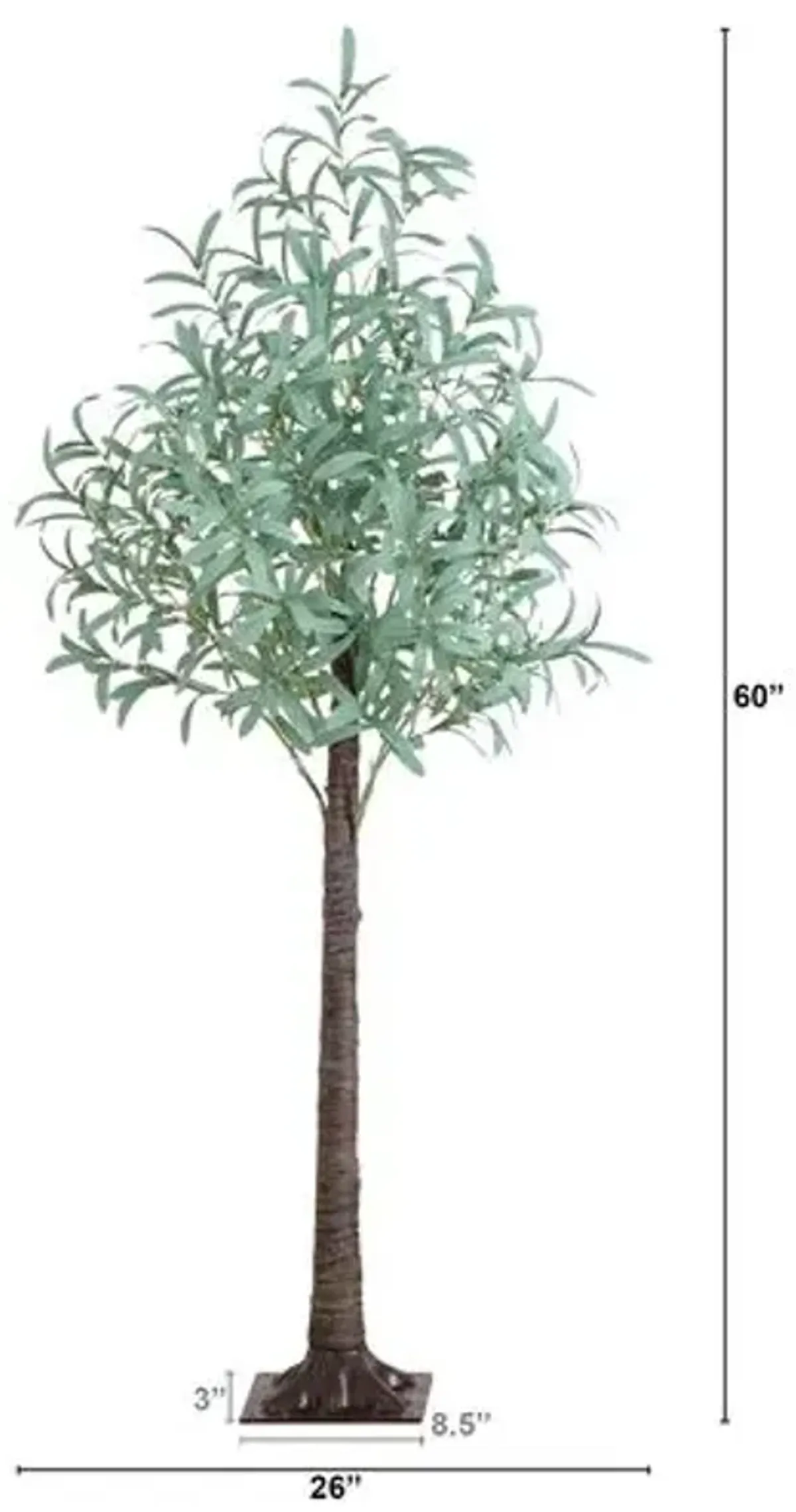 5ft. Lighted Artificial Olive Tree - Green