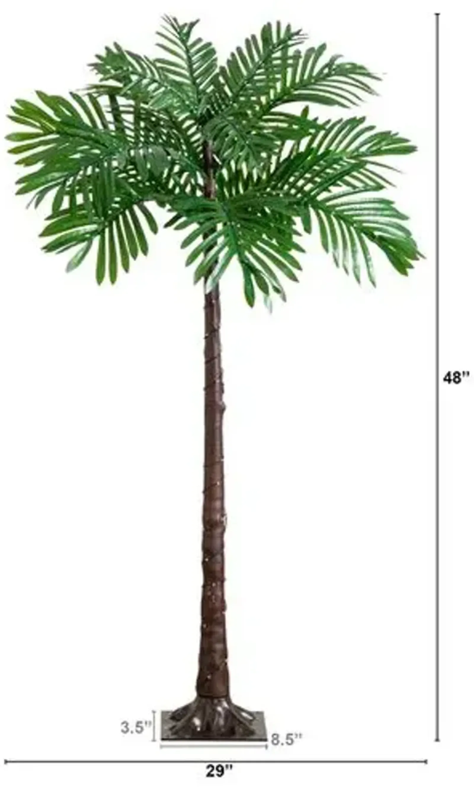 4ft. UV Resistant Lighted Artificial Palm Tree - Green