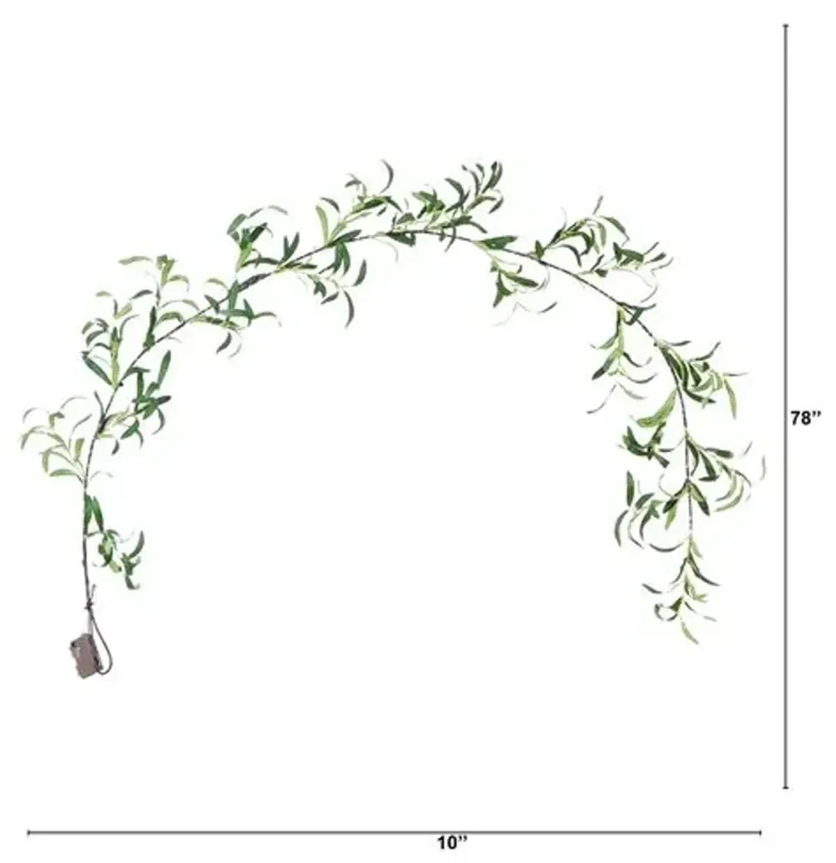 6.5ft. Lighted Artificial Olive Garland - Green