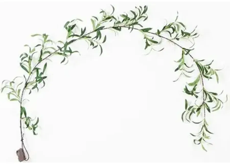 6.5ft. Lighted Artificial Olive Garland - Green