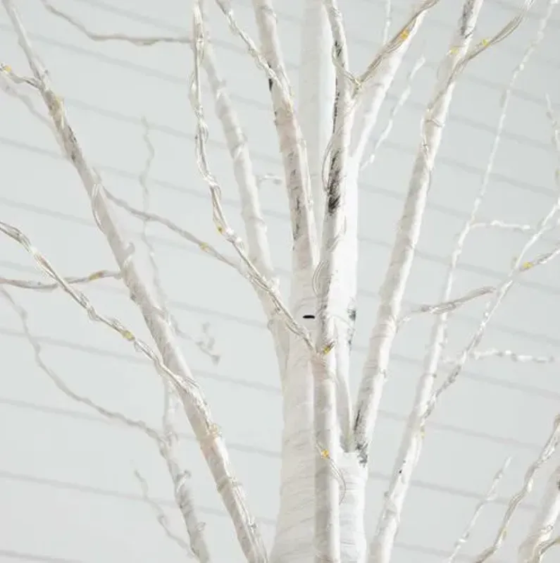 3ft. Pre-Lit Artificial White Birch Tree - Green