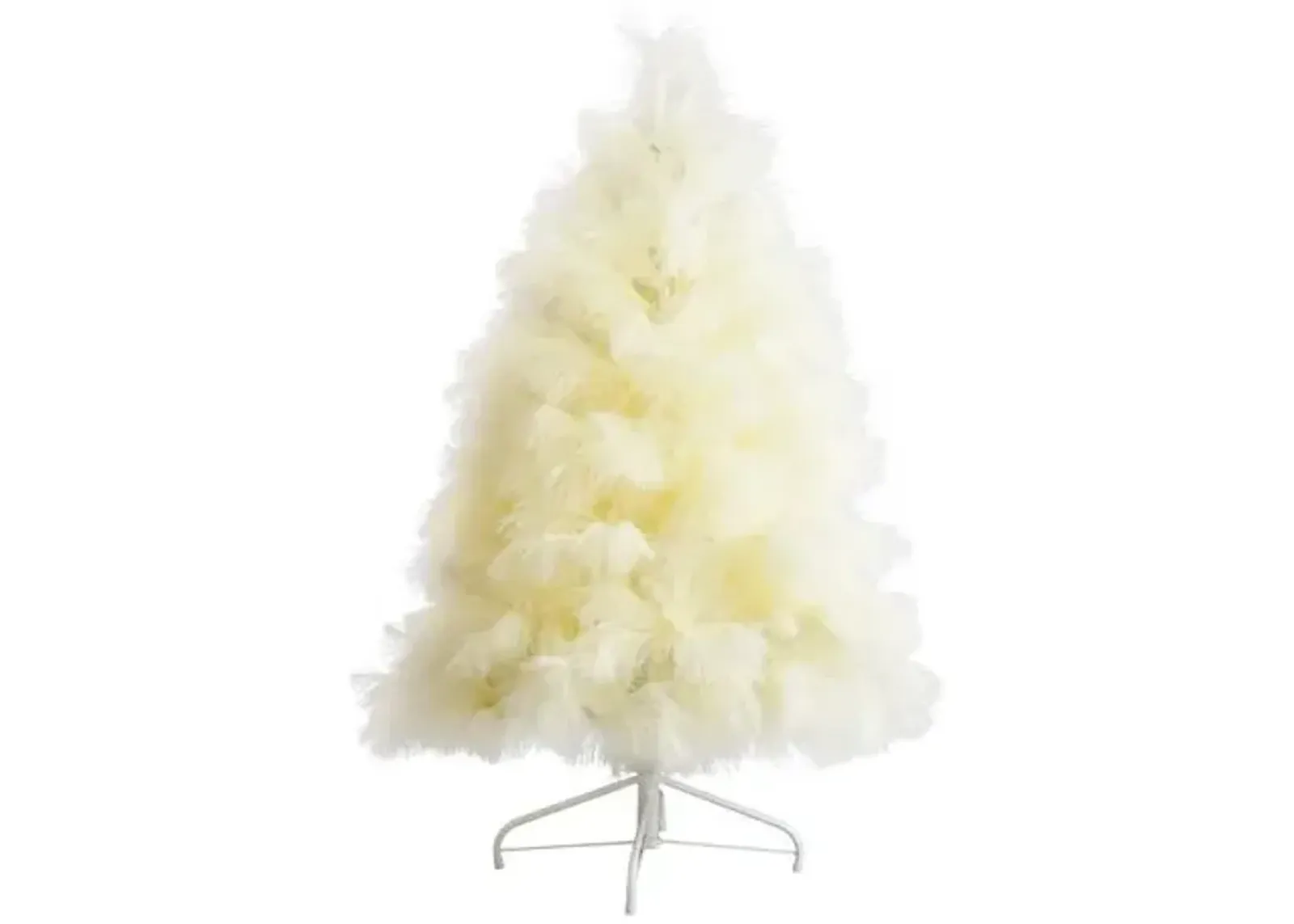 4ft. Artificial Off White Pampas Grass Christmas Tree