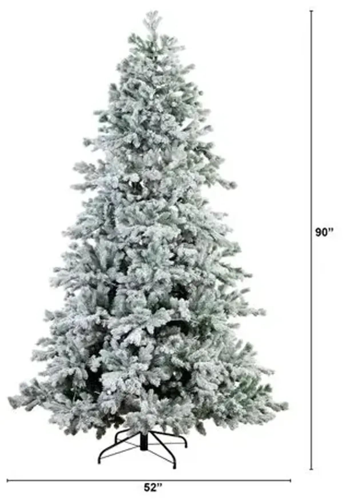 7.5ft. Pre-Lit Artificial California Flocked Spruce Christmas Tree - Green