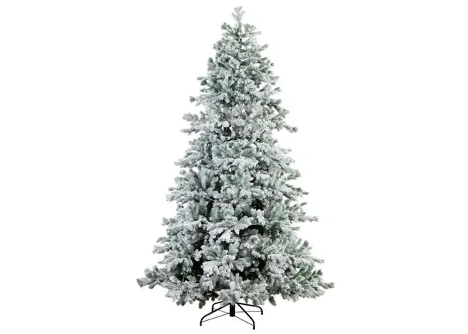 7.5ft. Pre-Lit Artificial California Flocked Spruce Christmas Tree - Green