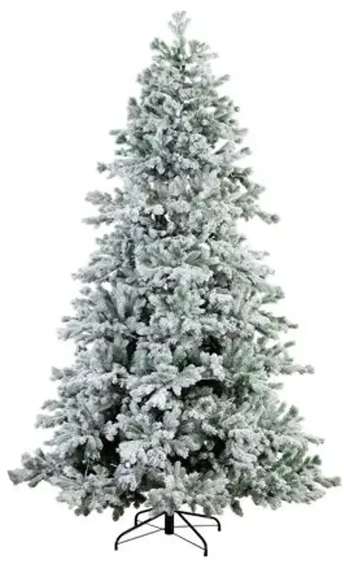 7.5ft. Pre-Lit Artificial California Flocked Spruce Christmas Tree - Green