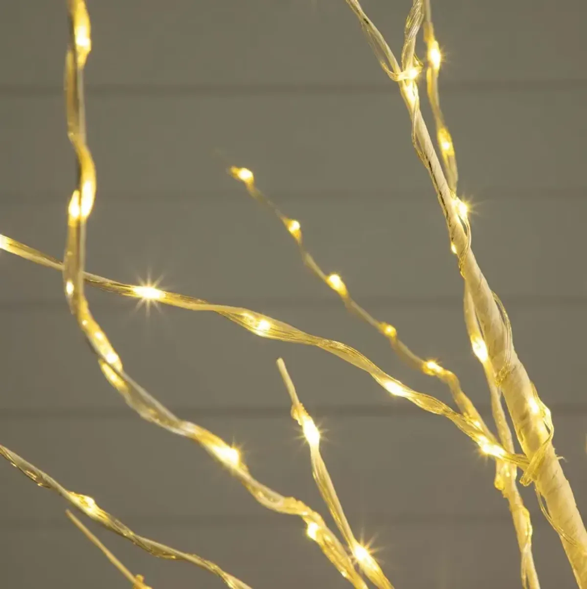 5ft. Pre-Lit Artificial White Birch Tree