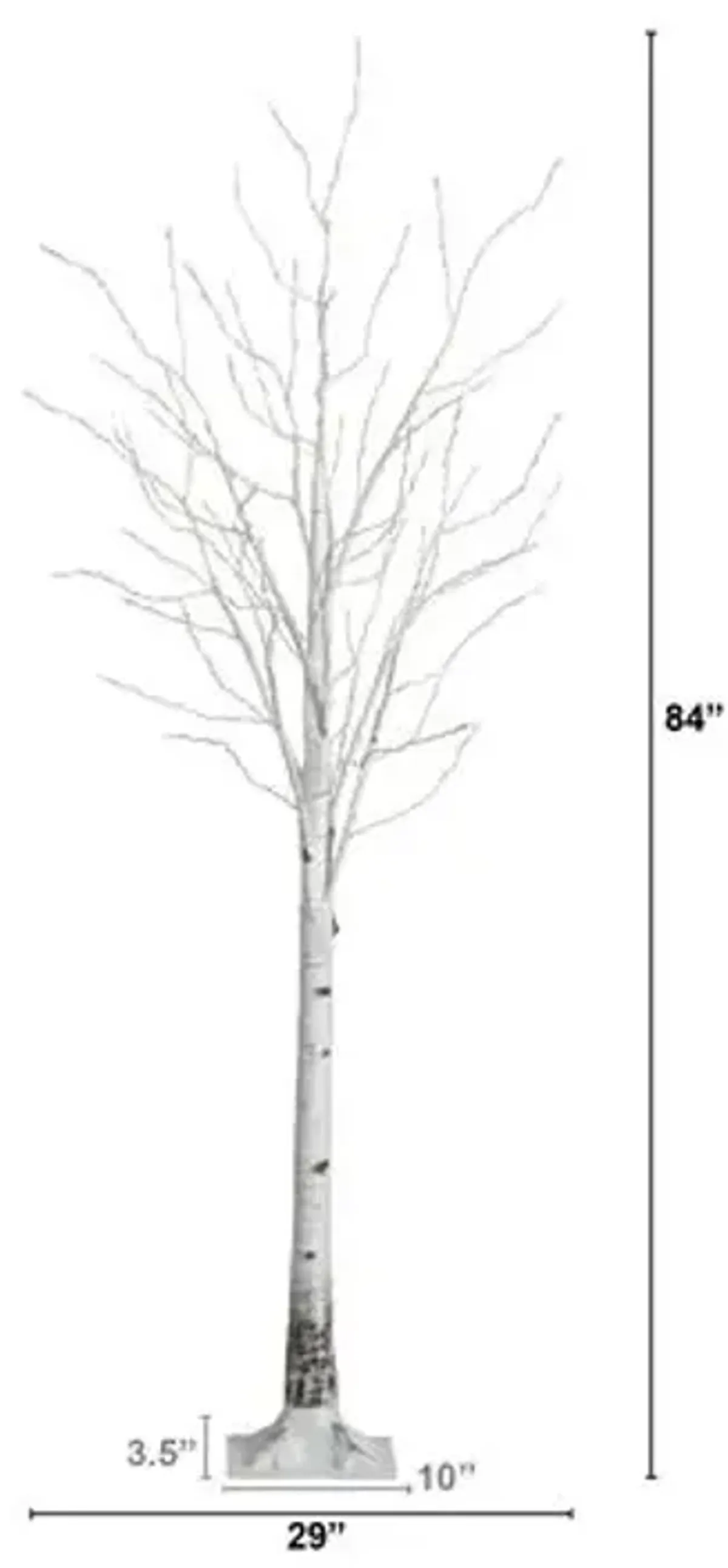 7ft. Pre-Lit Artificial White Birch Tree