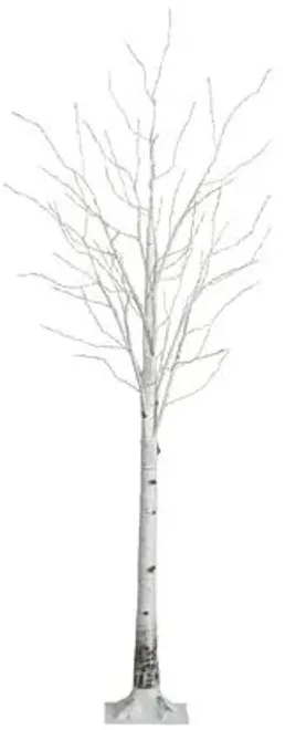 7ft. Pre-Lit Artificial White Birch Tree