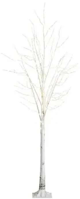 8ft. Pre-Lit Artificial White Birch Tree