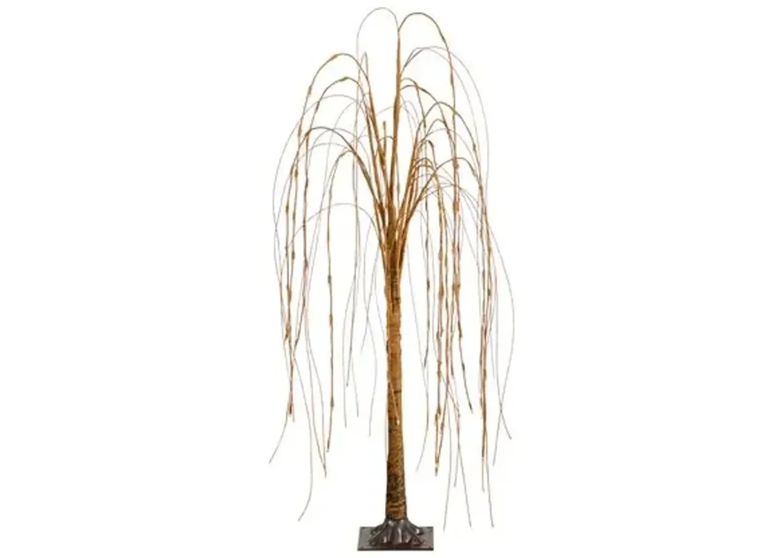 4ft. Pre-Lit Artificial Willow Tree - Brown