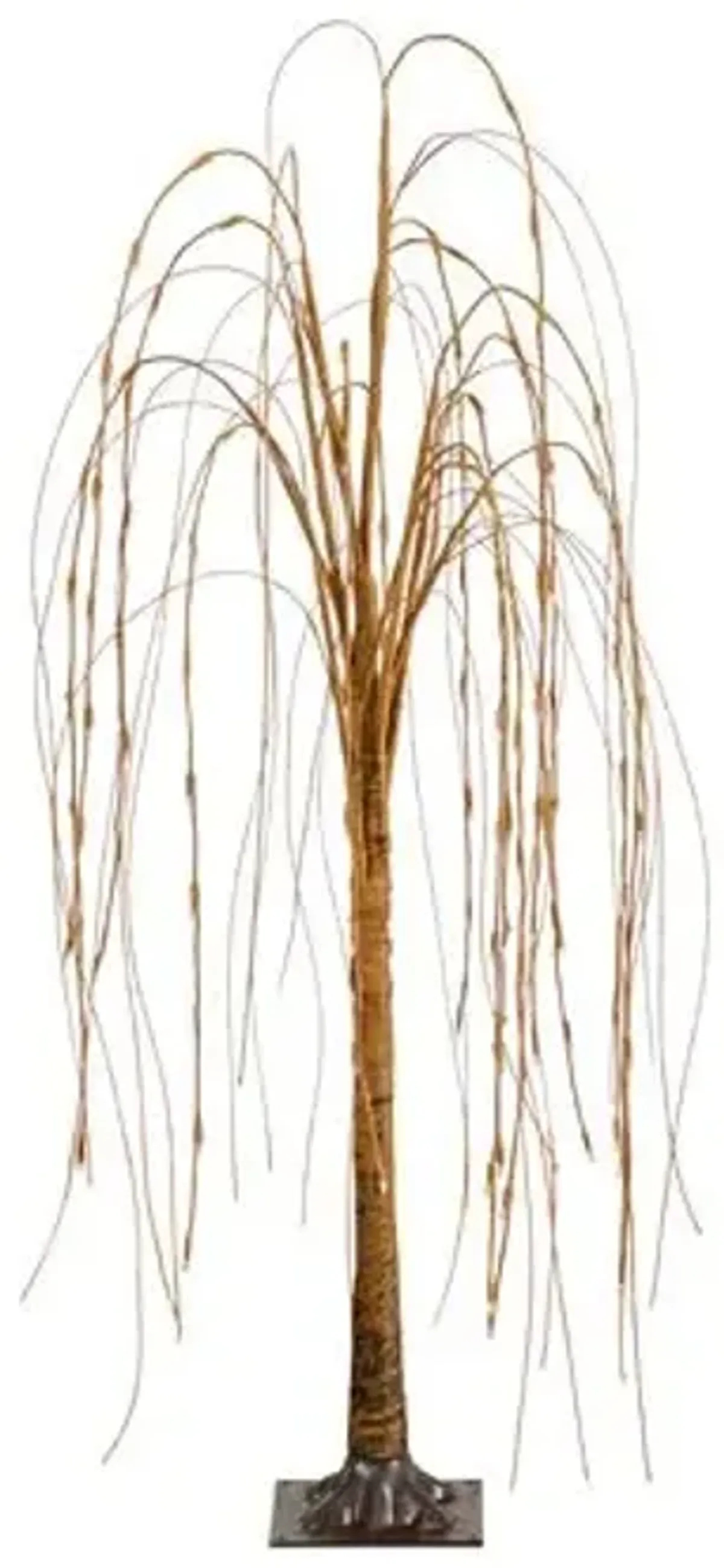 4ft. Pre-Lit Artificial Willow Tree - Brown