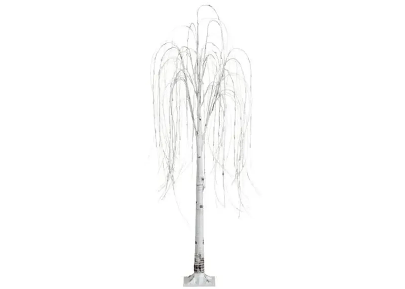 6ft. Pre-Lit Artificial White Weeping Willow Tree