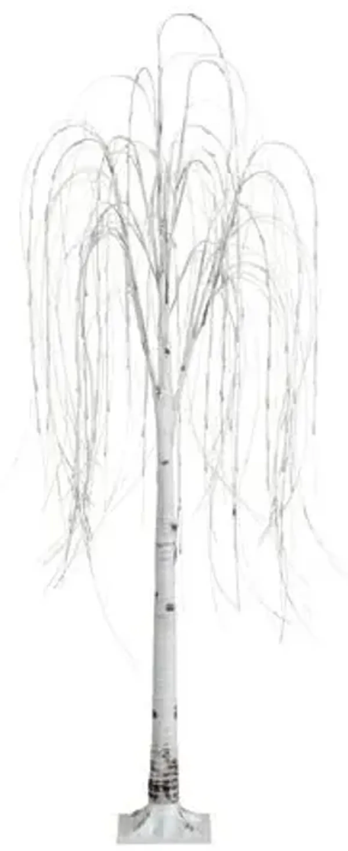 6ft. Pre-Lit Artificial White Weeping Willow Tree