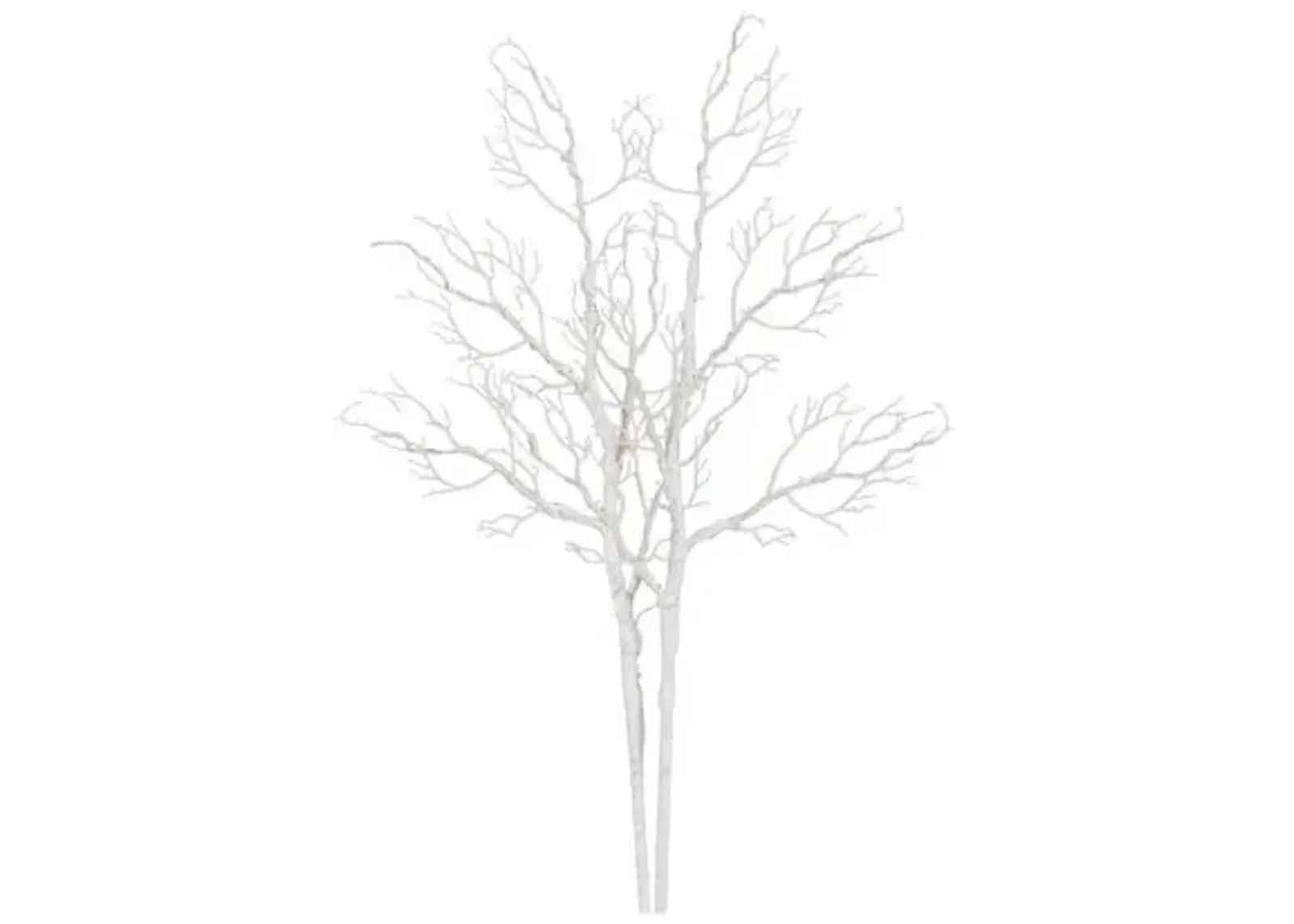 Set of 2 35in. Pre-Lit Artificial White Birch Branches - Green