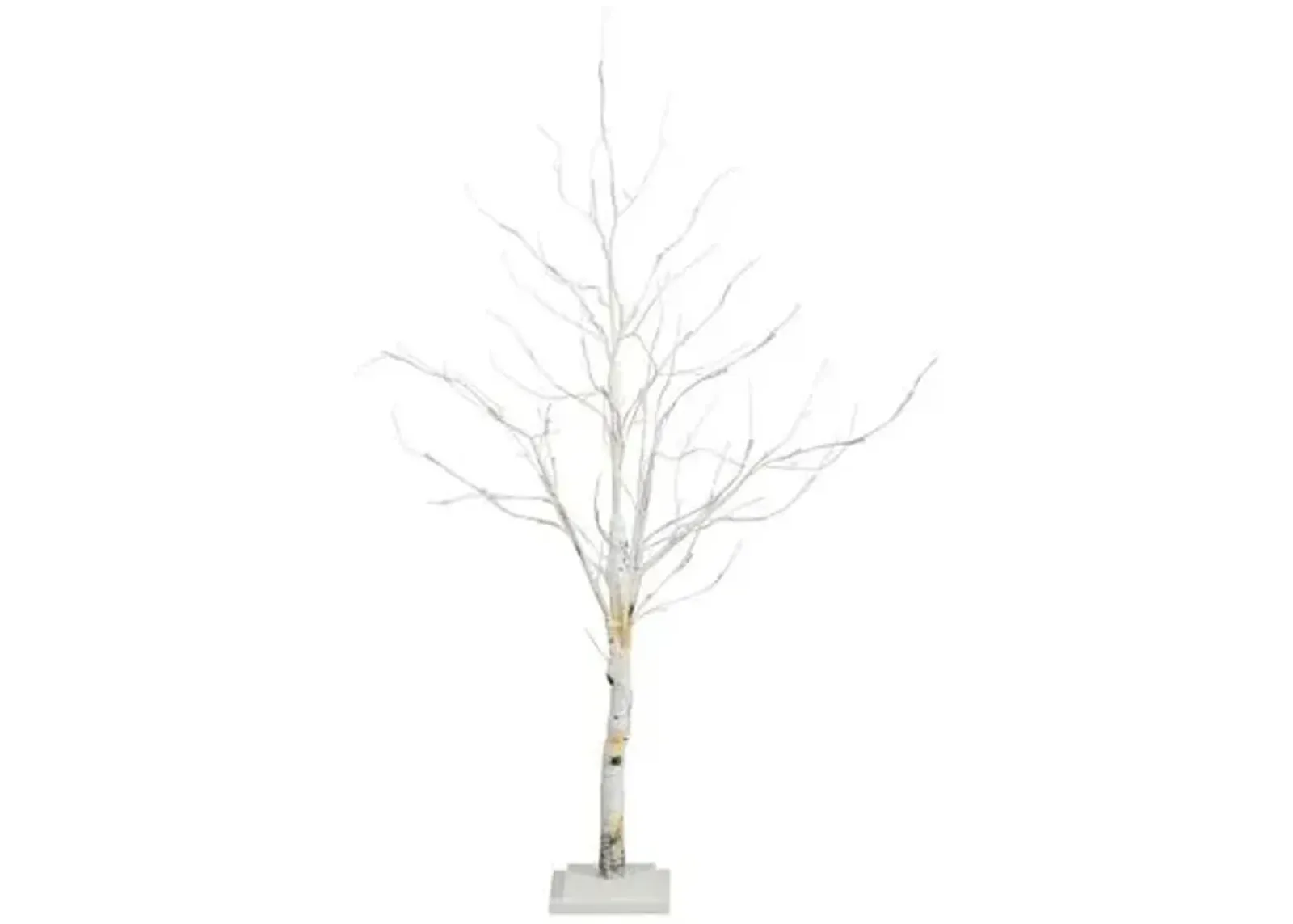 4ft. Pre-Lit Artificial White Birch Tree