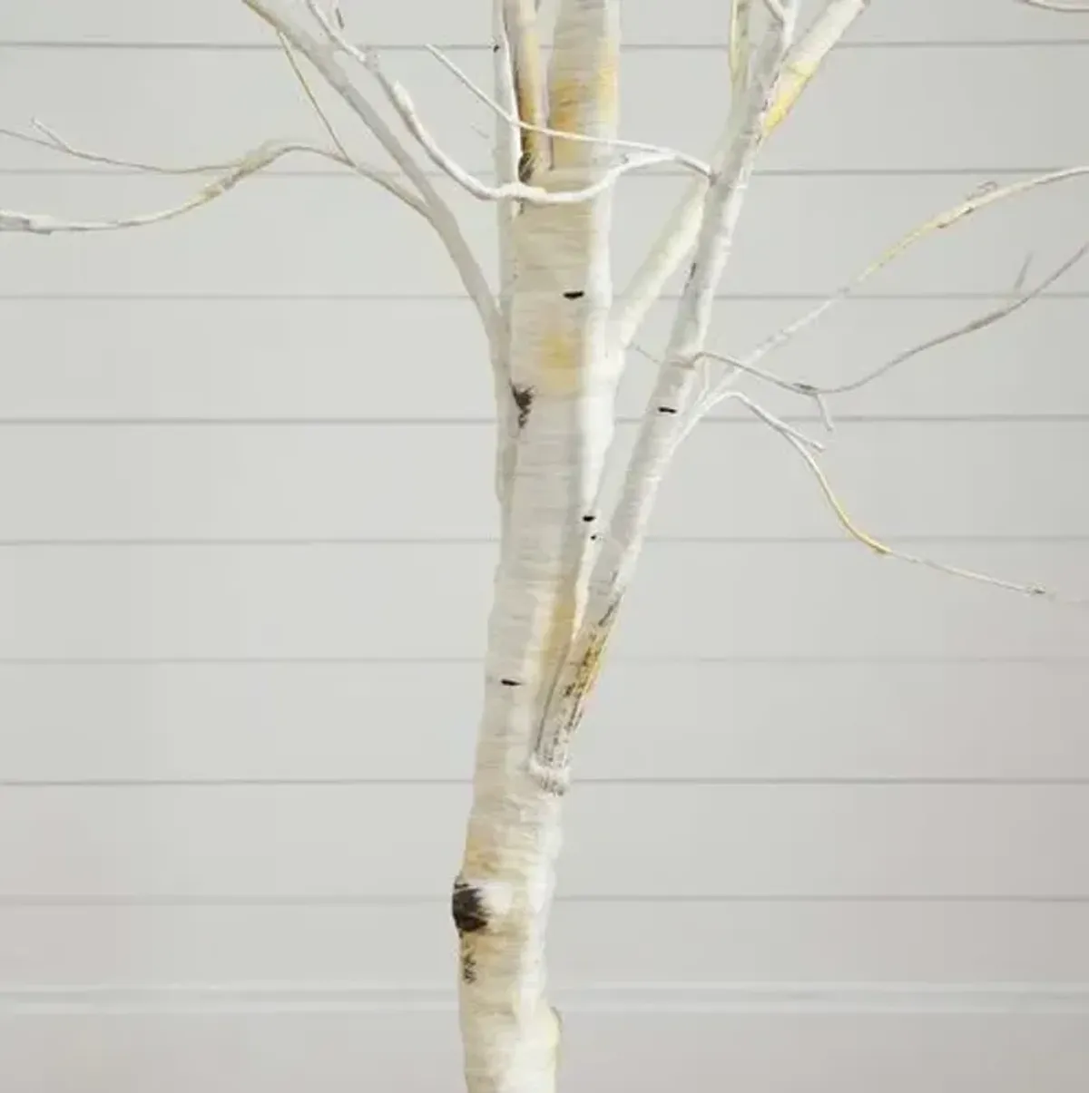 6ft. Pre-Lit Artificial White Birch Tree - Green