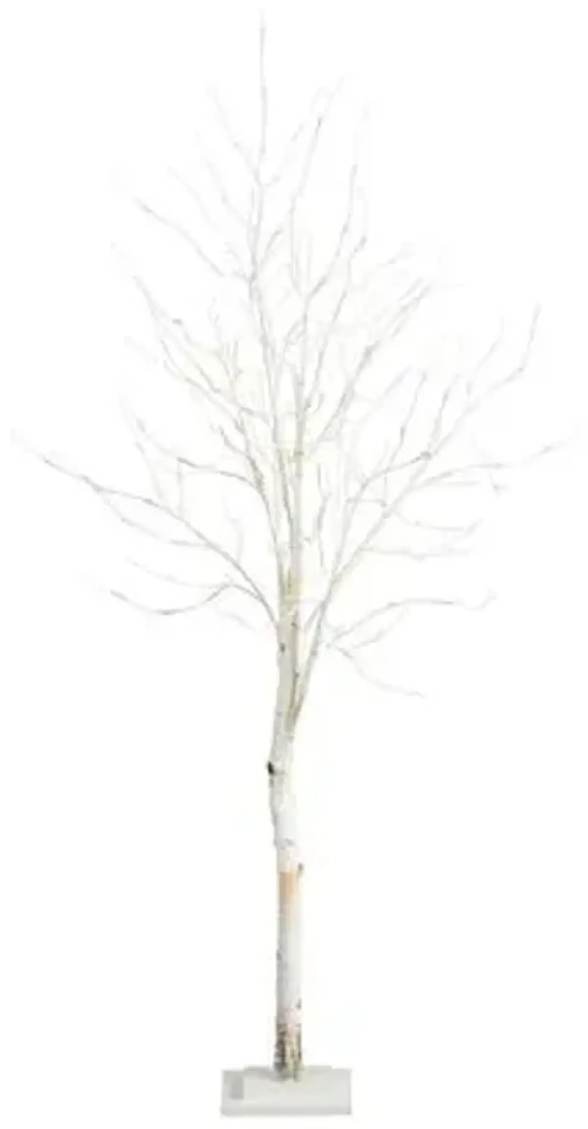 6ft. Pre-Lit Artificial White Birch Tree - Green