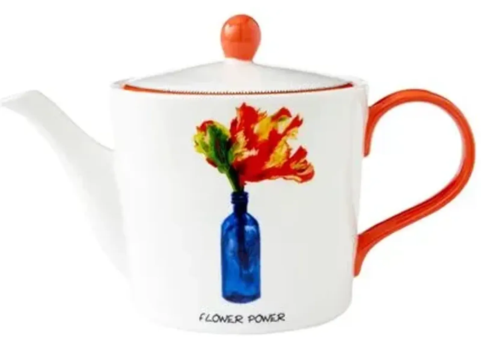 Doodles Teapot - White - Kit Kemp