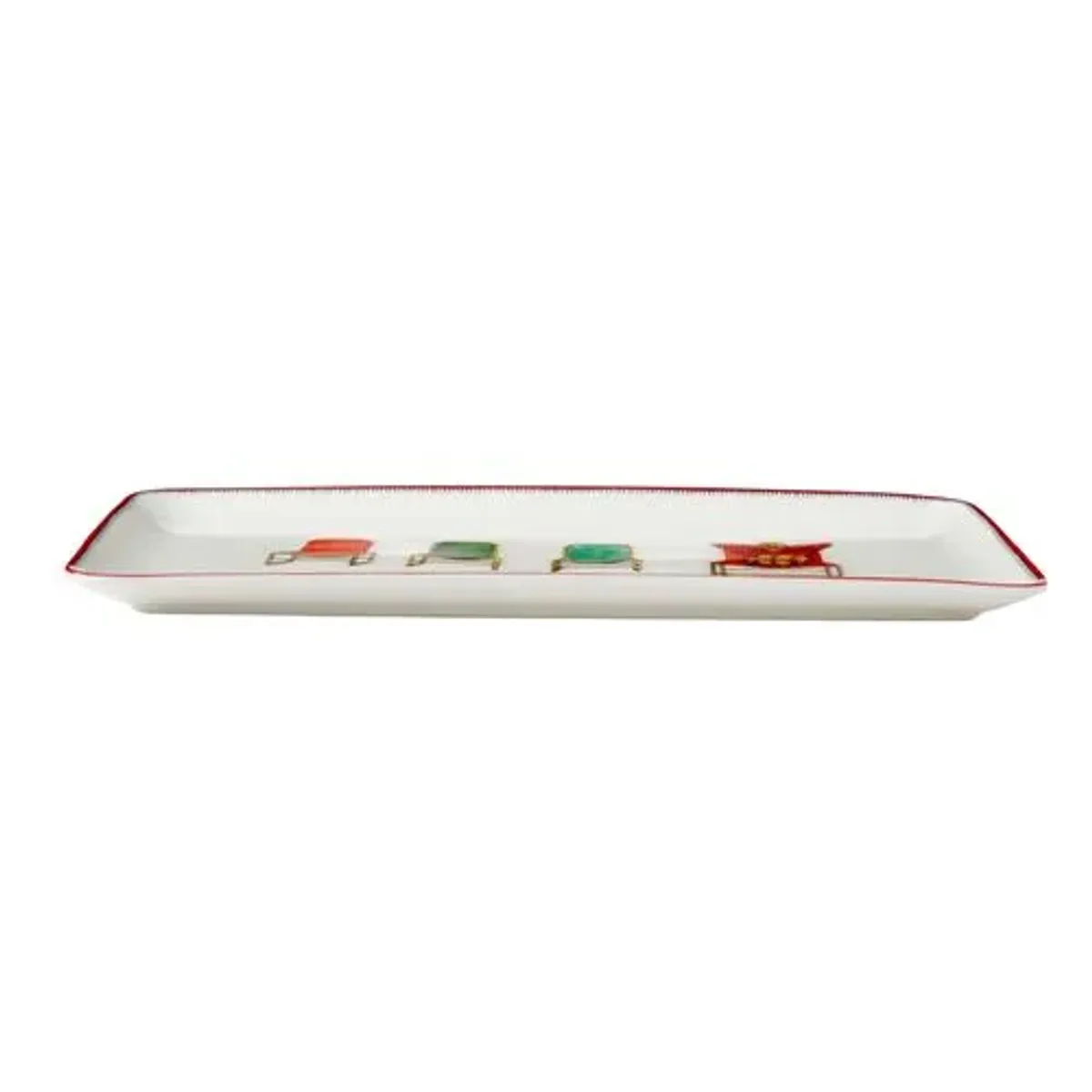 Doodles Sandwich Platter 12" - White - Kit Kemp