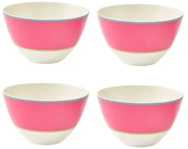 Set of 4 Calypso Bowls - Pink - Kit Kemp