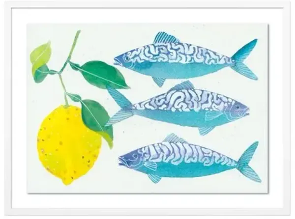 Gabby Malpas - Mackerel and Lemon Painting