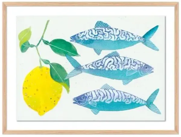 Gabby Malpas - Mackerel and Lemon Painting