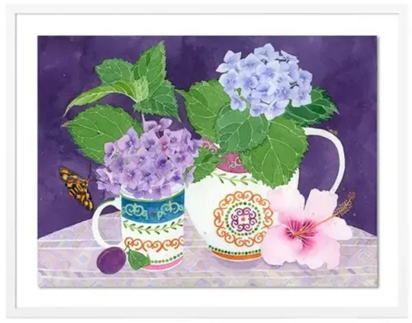 Gabby Malpas - Hibiscus Hydrangrea Painting - Pink