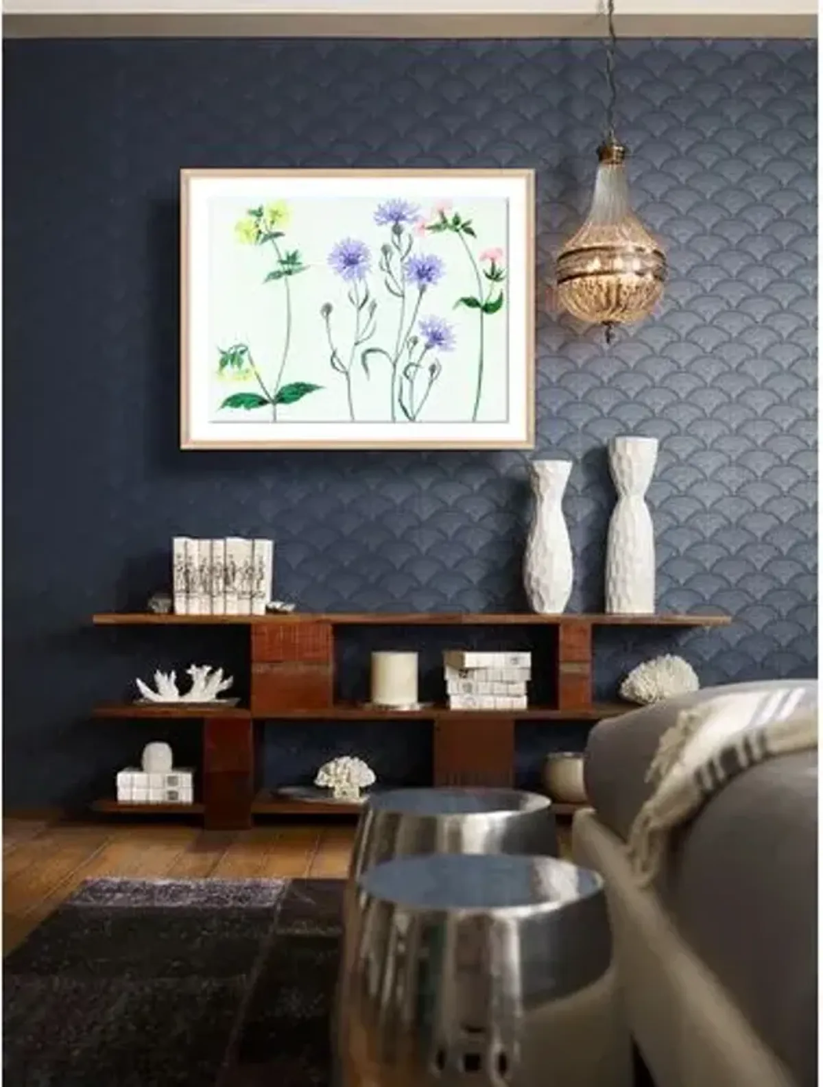 Gabby Malpas - Meadow Flowers 2 Painting - Pink