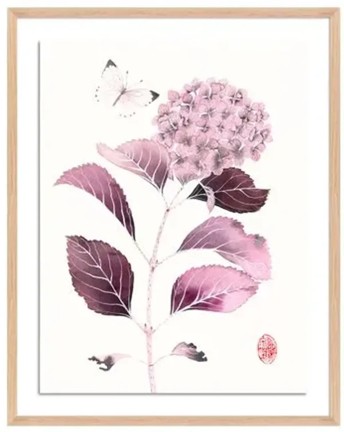 Gabby Malpas - Peony with Hummingbird - White