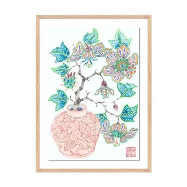 Gabby Malpas Strange Fruit Tongue Berry Painting - Green