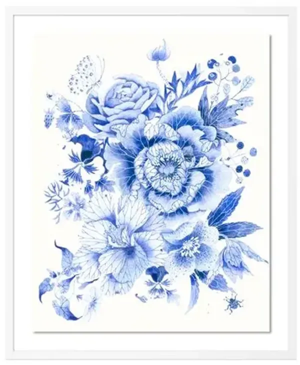 Gabby Malpas Blue White Floral 1 Painting