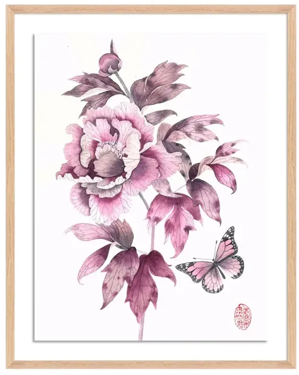 Gabby Malpas, Peony BW Painting