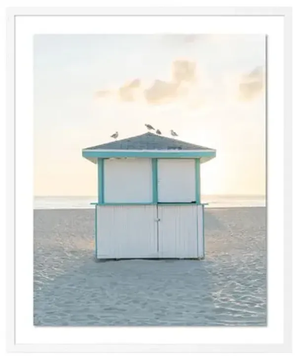 Tommy Kwak - Beach Stand Photograph - Miami Beach - NJ - Blue